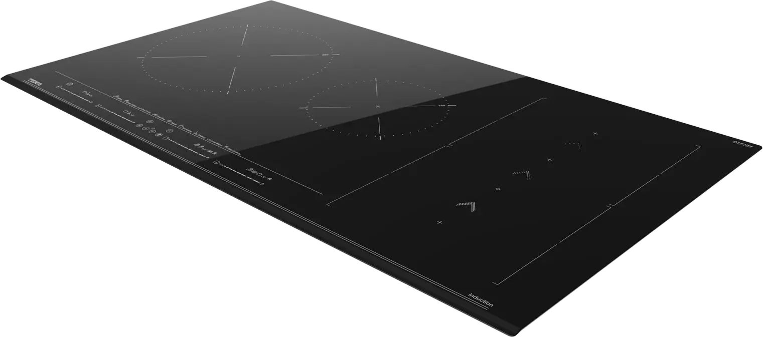 Teka IZS 96700 MasterSense Induction Flex Hob, 4 Zones with MultiSlider Touch Control, Power Plus, Ceramic Glass, 90cm, Night River Black
