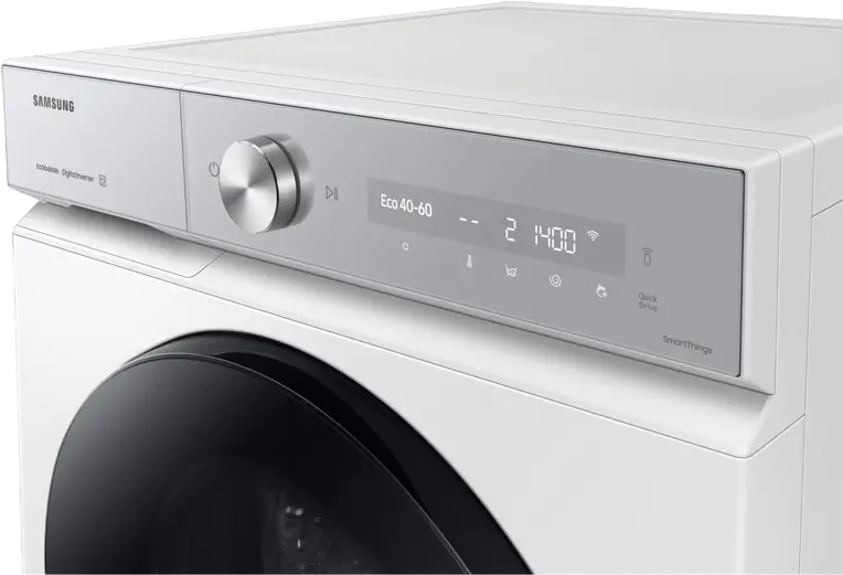 Стиральная машина Samsung WW11FB8B95GHUA с фронтальной загрузкой, 11 кг, Digital Inverter, AI Ecobubble, очистка паром, SmartThings, 1400 об/мин, класс A, белая