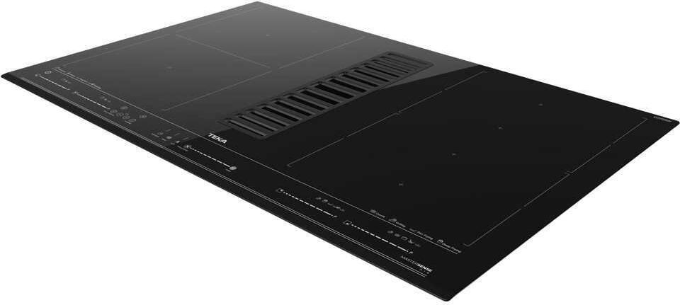 Teka AFF 87601 MST MasterSense Air Induction Hob with Integrated Extractor Hood, 4 Zones with Flex, MultiSlider Touch Control, Ceramic Glass, 80cm