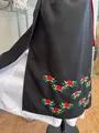Benefis Moldovan National Skirt J 0146 Traditional Set of 2 Pieces Black Embroidered Outer Skirt and White Cotton Lace Under-skirt XL Adult