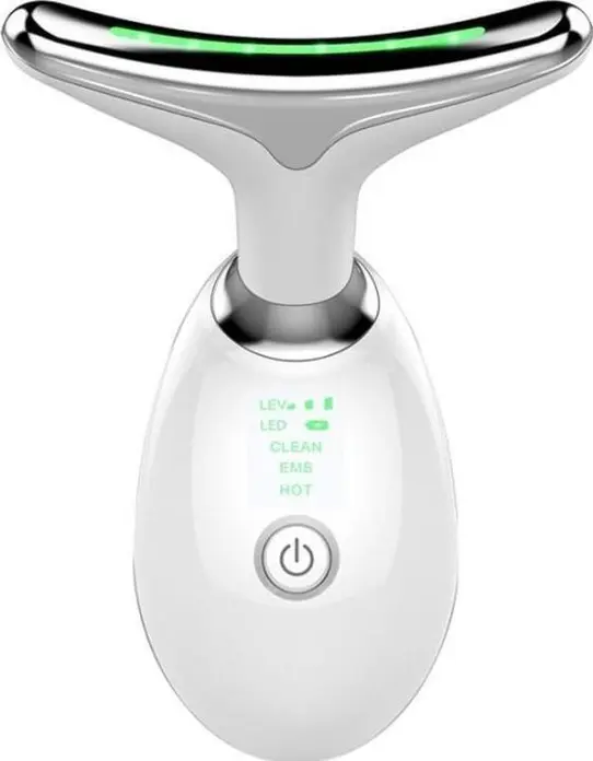 ANLAN Neck Beauty Device, ABS Face and Neck Massager with Ionic Cleaning Mode, 500mAh Battery, USB Rechargeable, Automatic Shut-off, 89x47x120mm