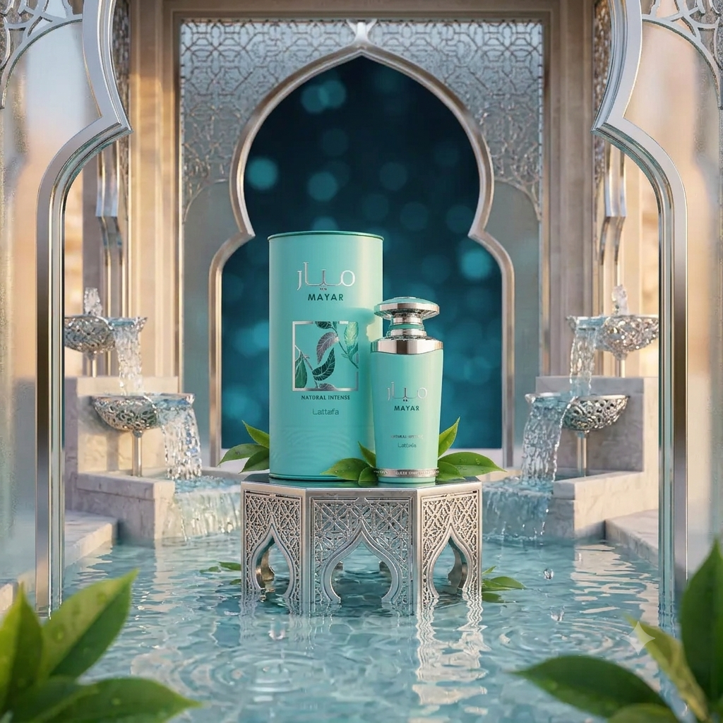 Apă de Parfum Lattafa Mayar Natural Intense, Femei, 100ml, Note Acvatice și Florale, Smochină, Apă de Cocos și Mosc Alb