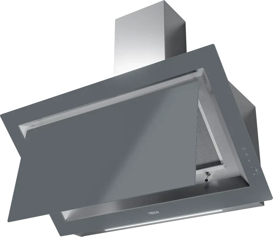 Teka DLV 98660 TOS ST Vertical Decorative Hood, Urban Colors Edition, Stone Grey, 900mm, Touch Control, LED Lighting, Rim Extraction, 696 m3/h Max