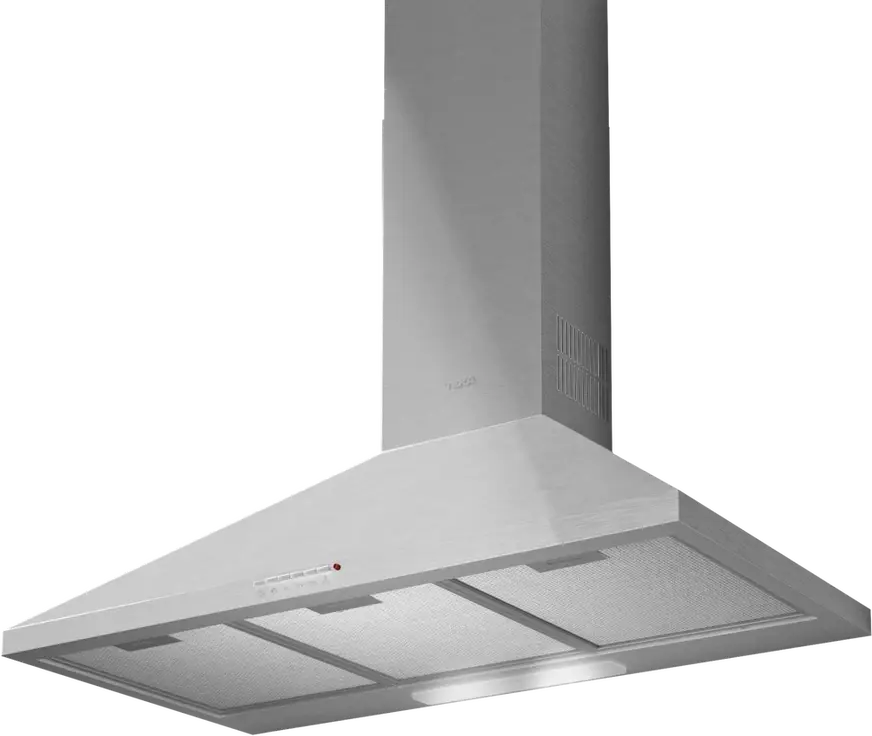 Teka DBP 90 Pro Wall-Mounted Chimney Hood, Pyramid Shape, Stainless Steel Inox, 90cm Width, 780 m3/h Max Extraction, Dual Motor, Halogen Lighting