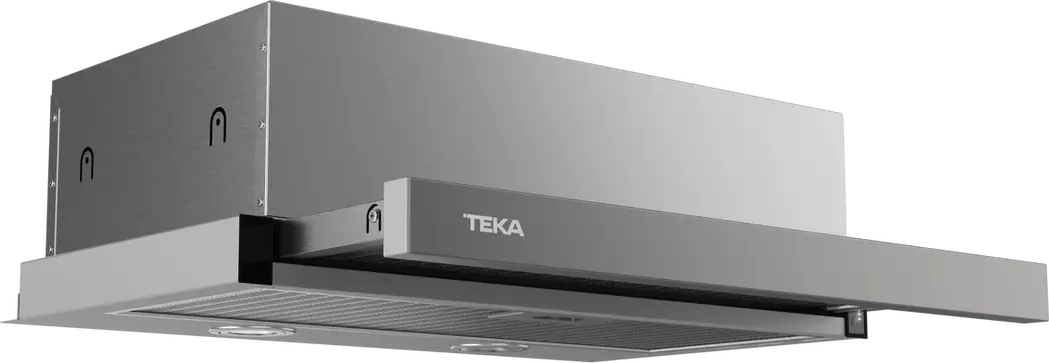 Teka CNL 6415 Telescopic Pull-out Hood, 600mm Stainless Steel Anti-fingerprint, EcoPower Motor, 393 m3/h Extraction, LED Lighting, Energy Class A