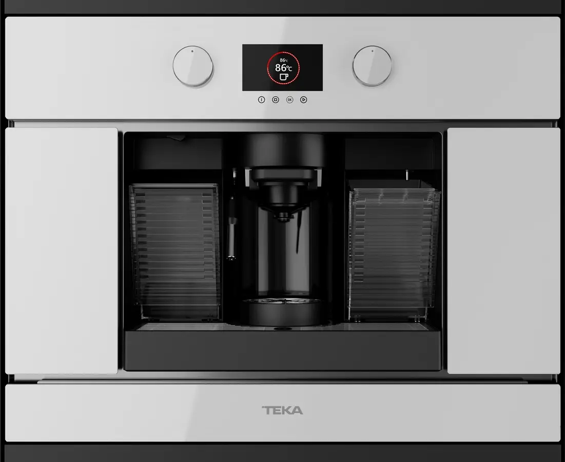 Teka CLC 8350 MC Built-in Espresso Machine, Urban Colours White Crystal, 19 Bar Pump, TFT Touch Display, Capsules & Ground Coffee, 1L Tank