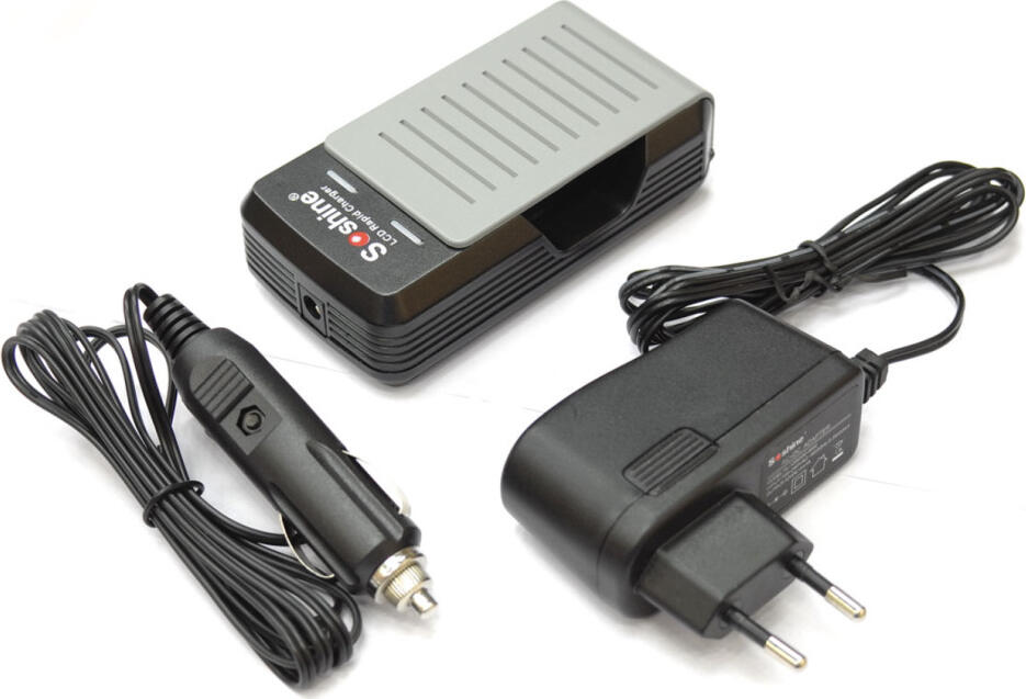 Soshine S2 SC-S2 Încărcător Inteligent Dual pentru Acumulatori Li-Ion 18650 17670, Încărcare Rapidă 1A, Include Adaptor Priză și Auto