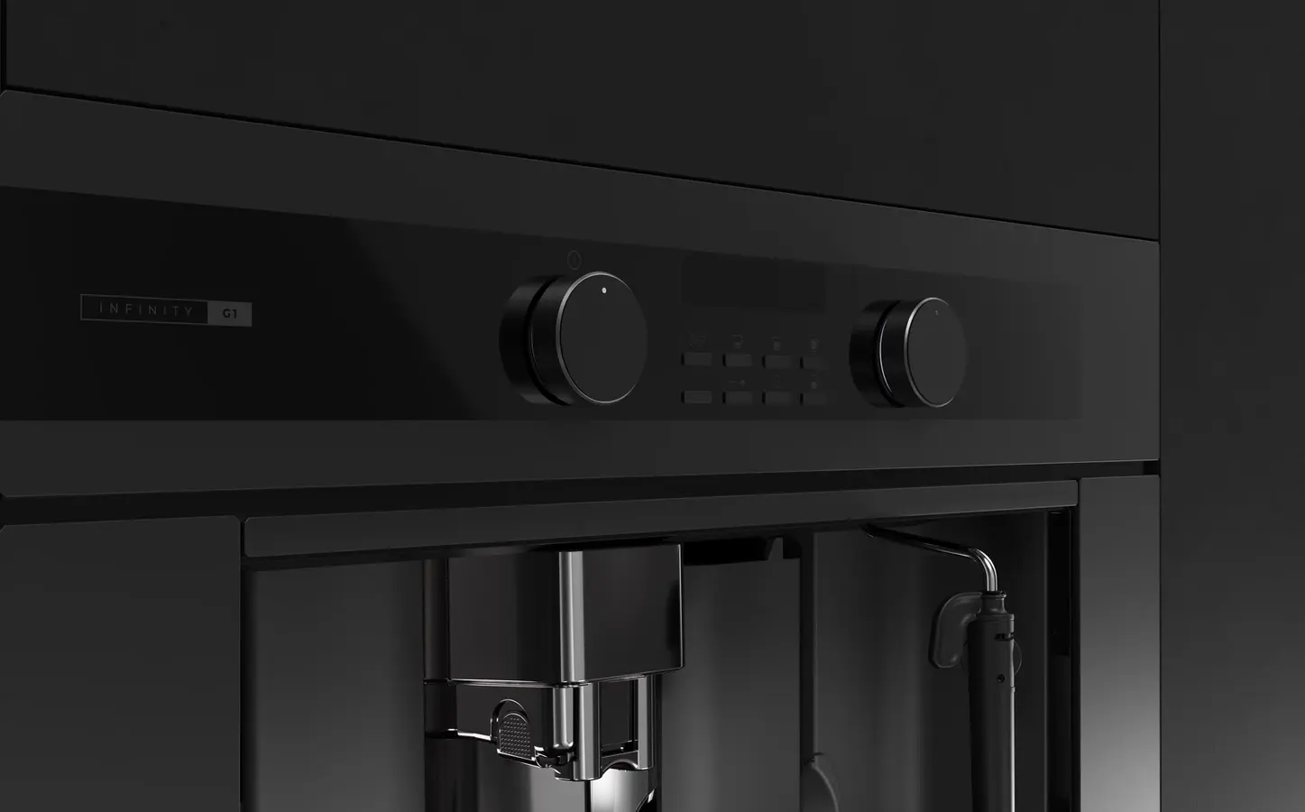 Teka CLC 85-G1 GM BM Infinity G1 Built-in Automatic Espresso Machine, 15 Bar, Integrated Steel Grinder, Touch Control, Matte Black, 1.8L Tank