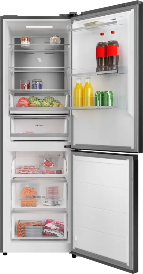Frigider Combinat Teka RBF 64670 SS, Total No Frost, Motor Inverter, Inox, Clasa Energetică C, Volum 338L, Dimensiuni 60x70x185 cm