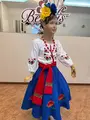 Benefis J 0361 Moldovan National Traditional Skirt for Women and Girls, Dark Blue with Red Poppy Floral Embroidery, Natural Materials