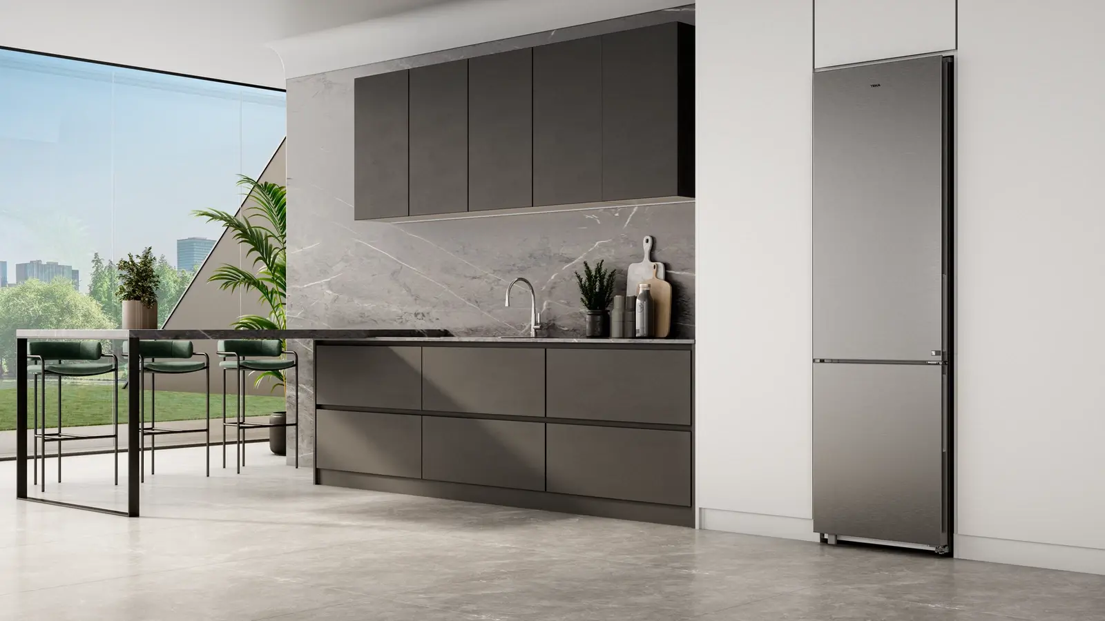 Teka RBF 64650 SS Free-standing Combi Refrigerator with Bottom Freezer, Total No Frost, Inverter Motor, Stainless Steel, Energy Class C, 401L