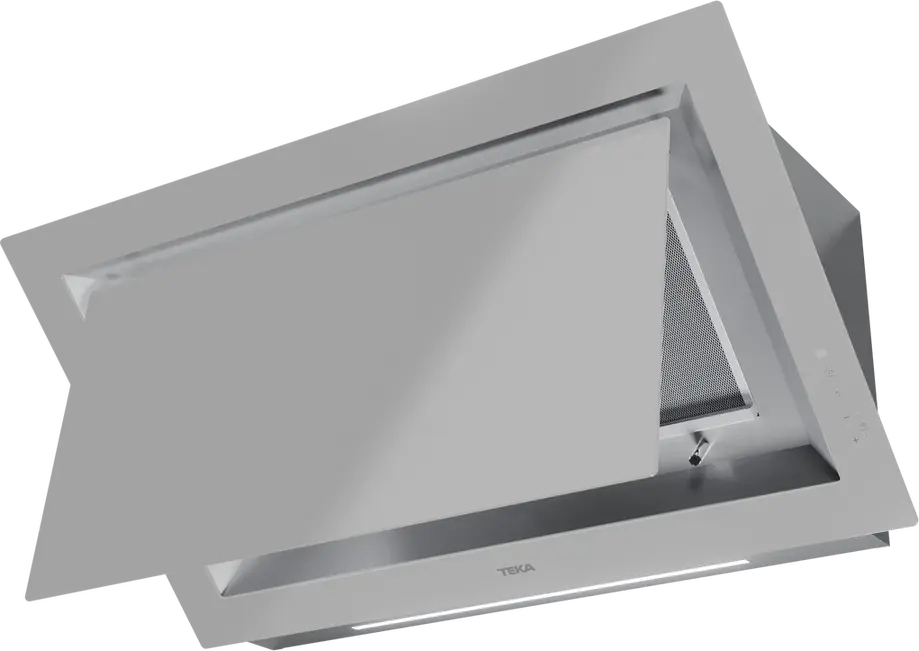 Teka DLV 98660 SM TOS Vertical Decorative Kitchen Hood, Urban Colors Edition Steam Grey, 900mm, Touch Control, LED Lighting, EcoPower Motor
