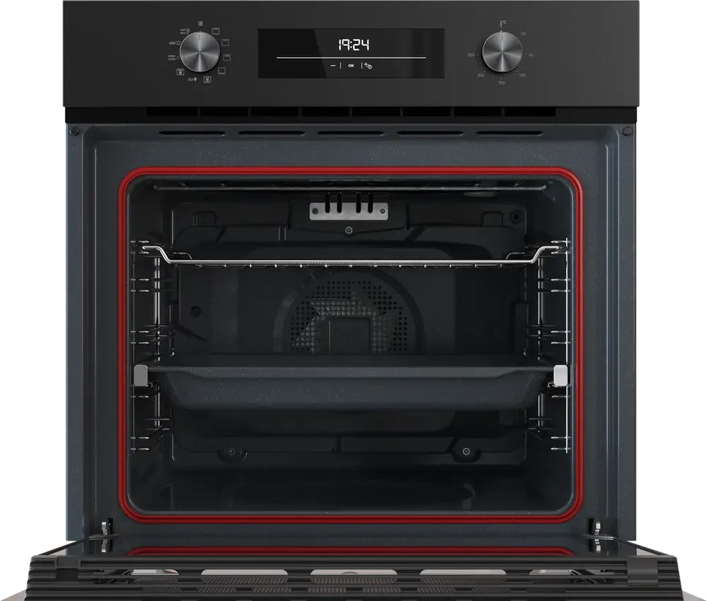 Teka HSB 6350 FBK Neo Multifunction Built-in Oven, Full Black, A+ Energy Class, 70L Capacity, 8 Functions, HydroClean, ThermoSeal, LED Timer