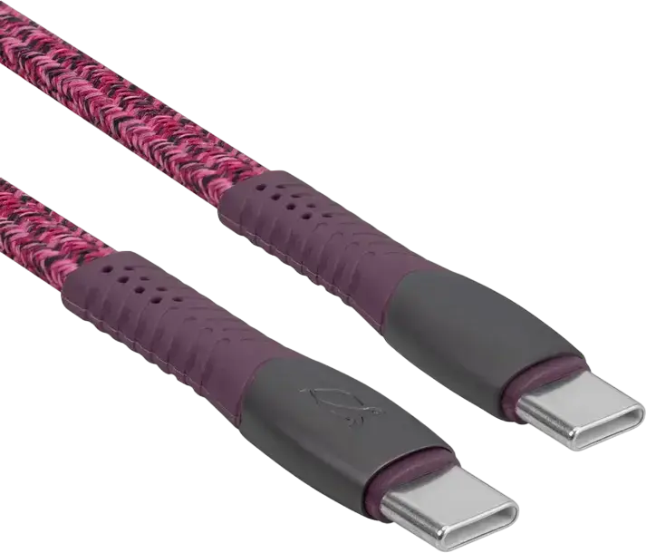 Cablu Rivacase PS6105 USB-C la USB-C Date și Încărcare, 60W Power Delivery, 3A, 480 Mbps, Nylon împletit Design Plat, Conectori Aliaj Zinc, 1.2m, Roșu