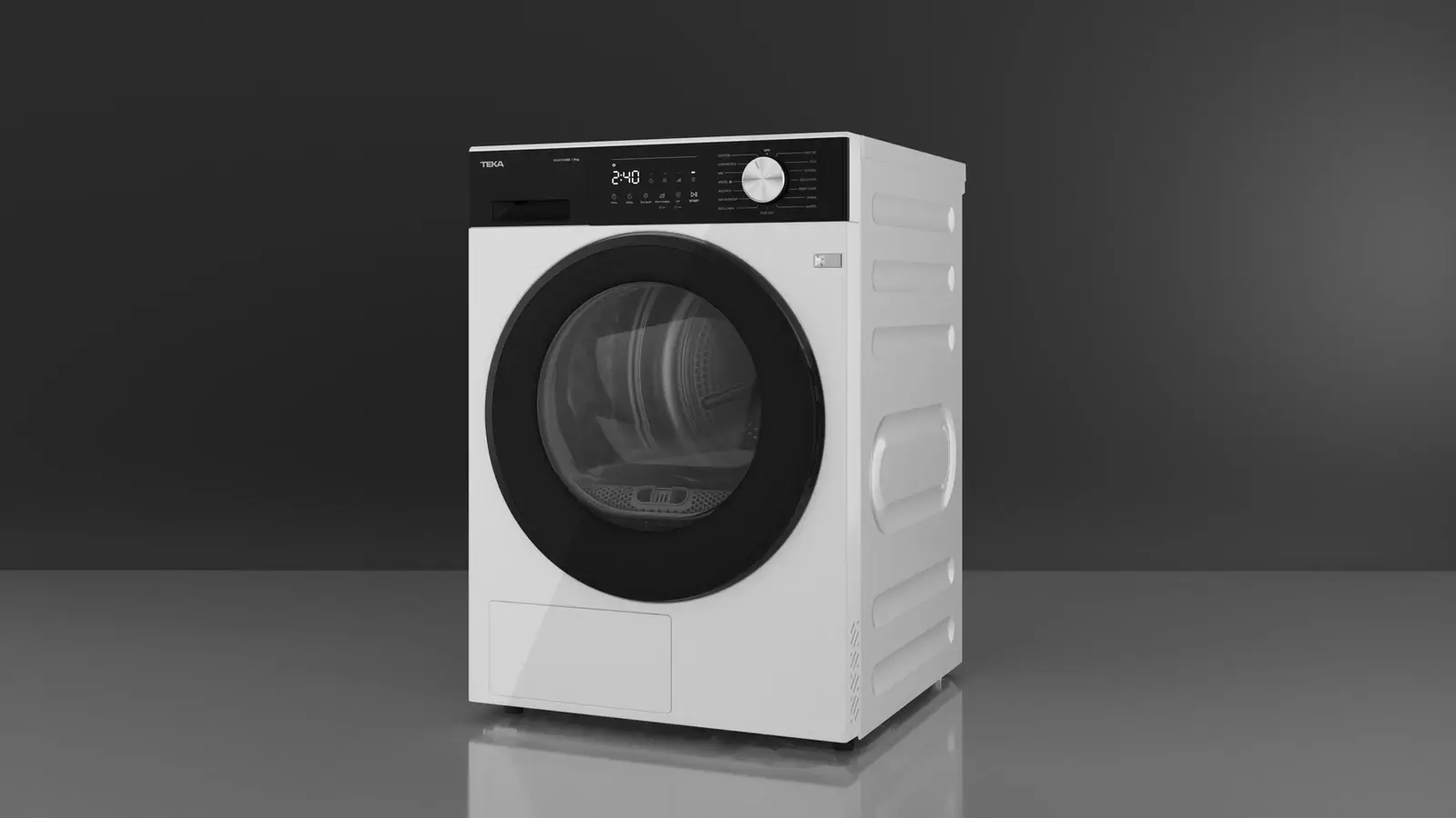 Teka D 208D W EU SmartCare Heat Pump Condenser Dryer, 8 kg Capacity, Inverter Motor, UV Hygiene, FreshBreeze Technology, Class D, White