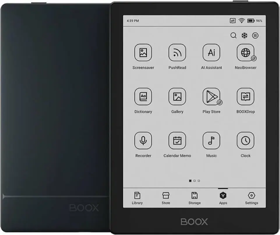 ONYX BOOX Go 6 E-Reader, 6" E Ink Carta 1300, 300 PPI, Octa-core, 2GB RAM, 32GB, Android 11, Google Play, Front Light, Wi-Fi, Bluetooth