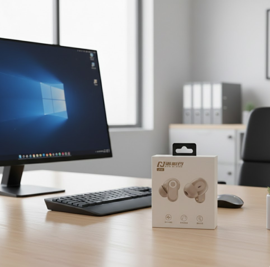 Casca TWS NUO BI XING J16, Negru, Bluetooth 5.4, Audio Hi-Fi Hi-Res, Anulare Activă a Zgomotului ANC, Baterie 30h, Încărcare Rapidă Type-C, Control Tactil