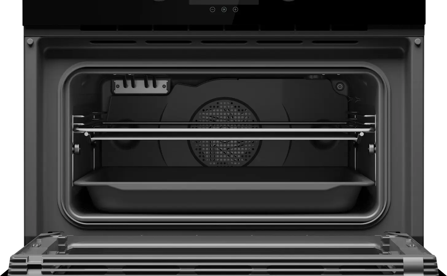 Teka HLC 8440 C FBK FullBlack Edition Compact Multifunction Oven with Microwave, HydroClean ECO, Crystal Clean Enamel, A+ Energy Class, 40L, Black Glass