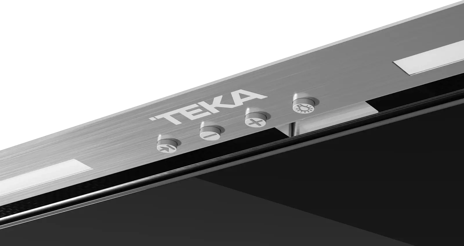 Teka GFL 57651 EOS BK Built-in Kitchen Hood, Perimeter Extraction, Stainless Steel and Black Glass, 3+1 Speed, A+ Energy Class, 735 m3/h Airflow