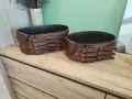 Traditional Romanian Black Leather Chimir Belt, Handmade Natural Leather, Wide Folk Costume Accessory with 3 Buckles, Metal Rivets and Leather Pocket