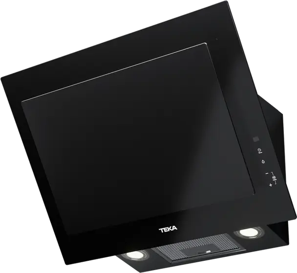 Teka DVT 68660 TBS BK Vertical Decorative Glass Hood, Dual Aspiration System, Touch Control, LED Lighting, 698 m3/h Max Extraction, Night River Black
