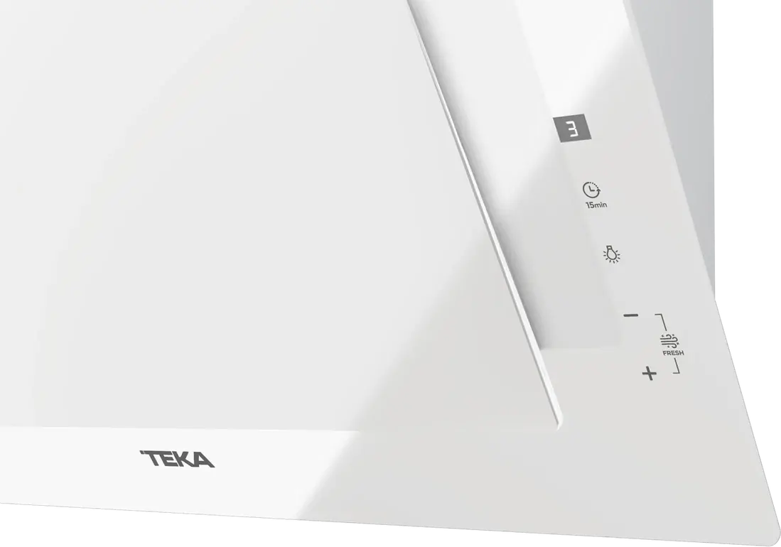 Hota Decorativă Verticală de Sticlă Teka DVT 68660 TBS, Albă, Aspirație Duală, Control Touch, 3+1 Viteze, Iluminare LED, Lățime 60cm, Urban Colors Edition