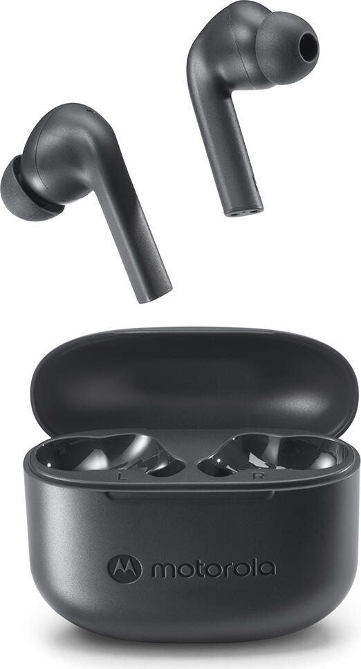 Căști Motorola Moto Buds 065 True Wireless, negru, Bluetooth 5.3, drivere de 10 mm, anulare a zgomotului ENC, rezistentă la apă IPX4, timp de redare 17 ore