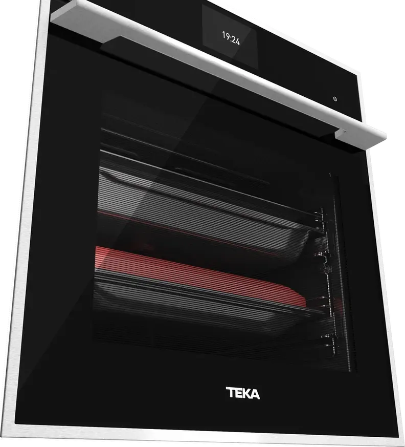 Cuptor Electric Multifunctional Teka iOVEN P SurroundTemp, Capacitate 70L, Clasa Energetică A+, Curățare DualClean Piroliză și HydroClean PRO, Control TFT Touch, Cristal Black