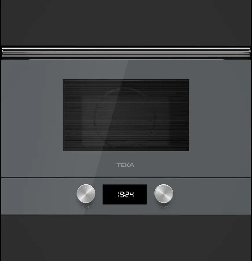 Встраиваемая микроволновая печь с грилем Teka ML 8220 BIS L ST, стекло Stone Grey, керамическое дно без поворотного стола, объем 22 л, 850Вт/1200Вт