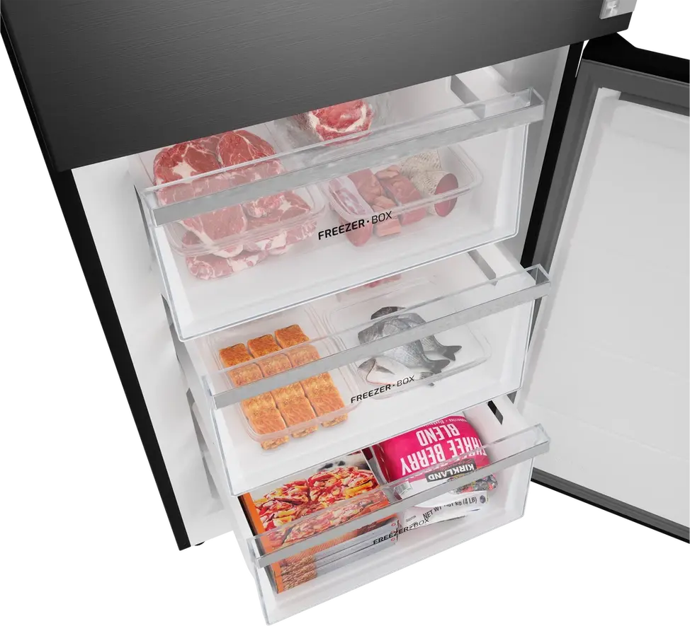 Frigider Combinat Teka RBF 88680 DSS, Total No Frost, Dark Inox, Motor Inverter, Metal Cooling, Iluminare LED, Capacitate 378L, 59.5x70x201 cm