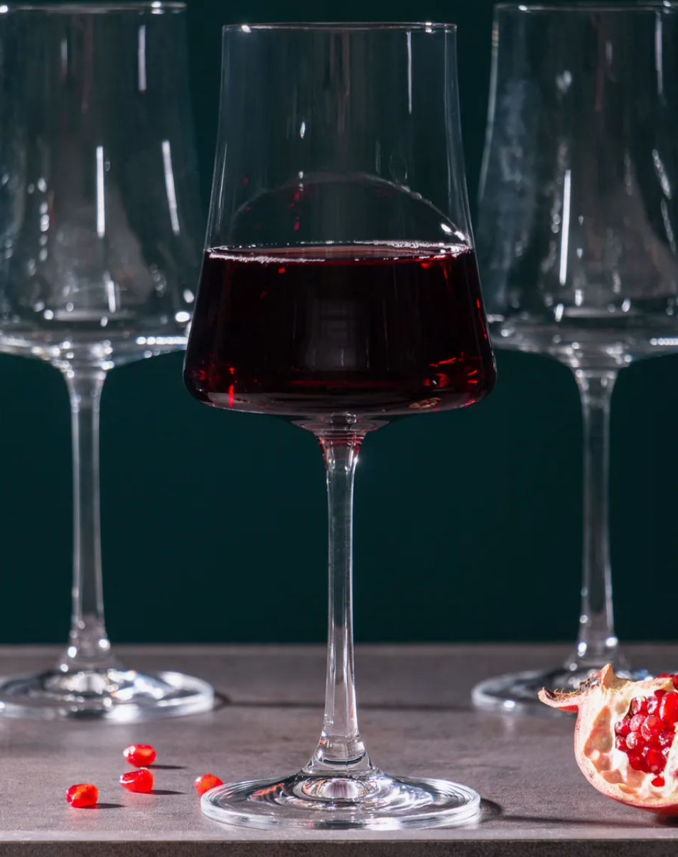 Luminarc Xtra Wine Glasses Set of 6, 560 ml, Tempered Glass, High Mechanical and Thermal Shock Resistance, Dishwasher Safe