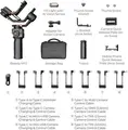 Hohem iSteady MT2 4-in-1 3-Axis Gimbal Stabilizer with AI Vision Sensor, Fill Light, 1.2kg Payload, Arca-Swiss Quick Release for Mirrorless, Action Cam, Phone