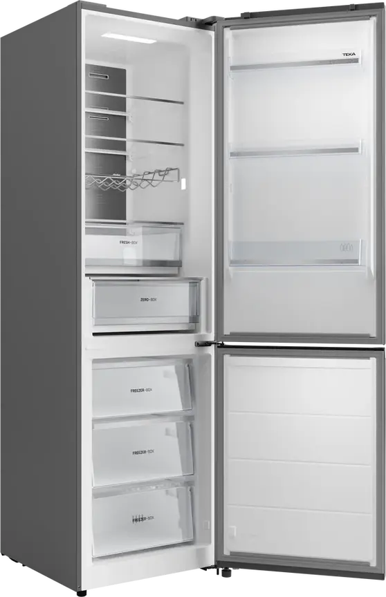 Teka RBF 88680 SS Free-standing Bottom Freezer Refrigerator, Total No Frost, Inverter Compressor, Stainless Steel, 378L Capacity, 59.5x201x70 cm