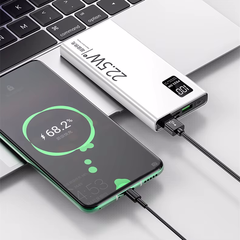Baterie Externă CY-K8A 20000mAh, Încărcător Portabil 22.5W cu Încărcare Rapidă PD 20W USB-C, 3 Porturi pentru Smartphone-uri și Tablete