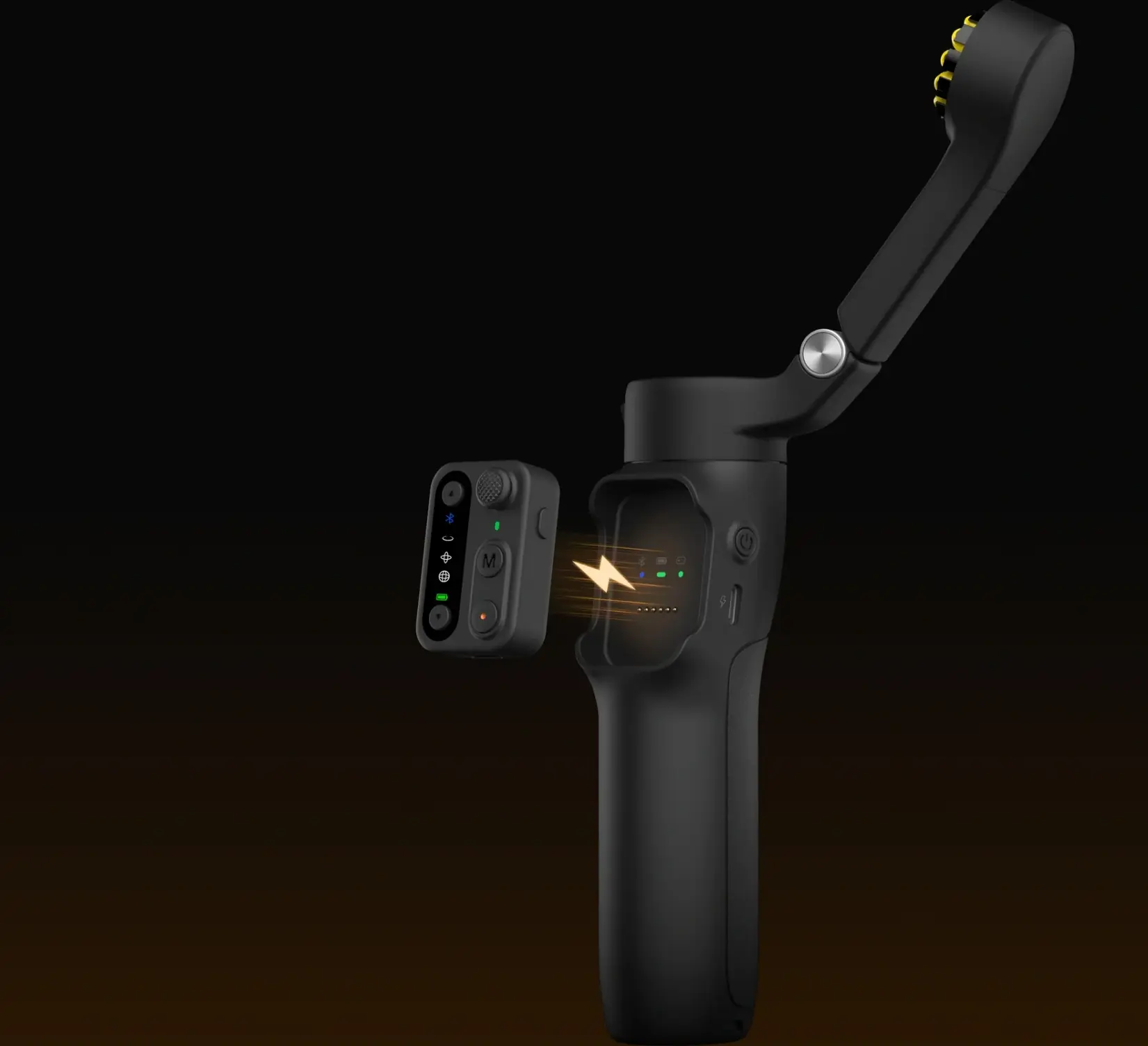Hohem iSteady X3 3-Axis Smartphone Gimbal Stabilizer, Black, Built-in Extension Rod & Tripod, Detachable Remote, Magnetic Fill Light, 300g Payload