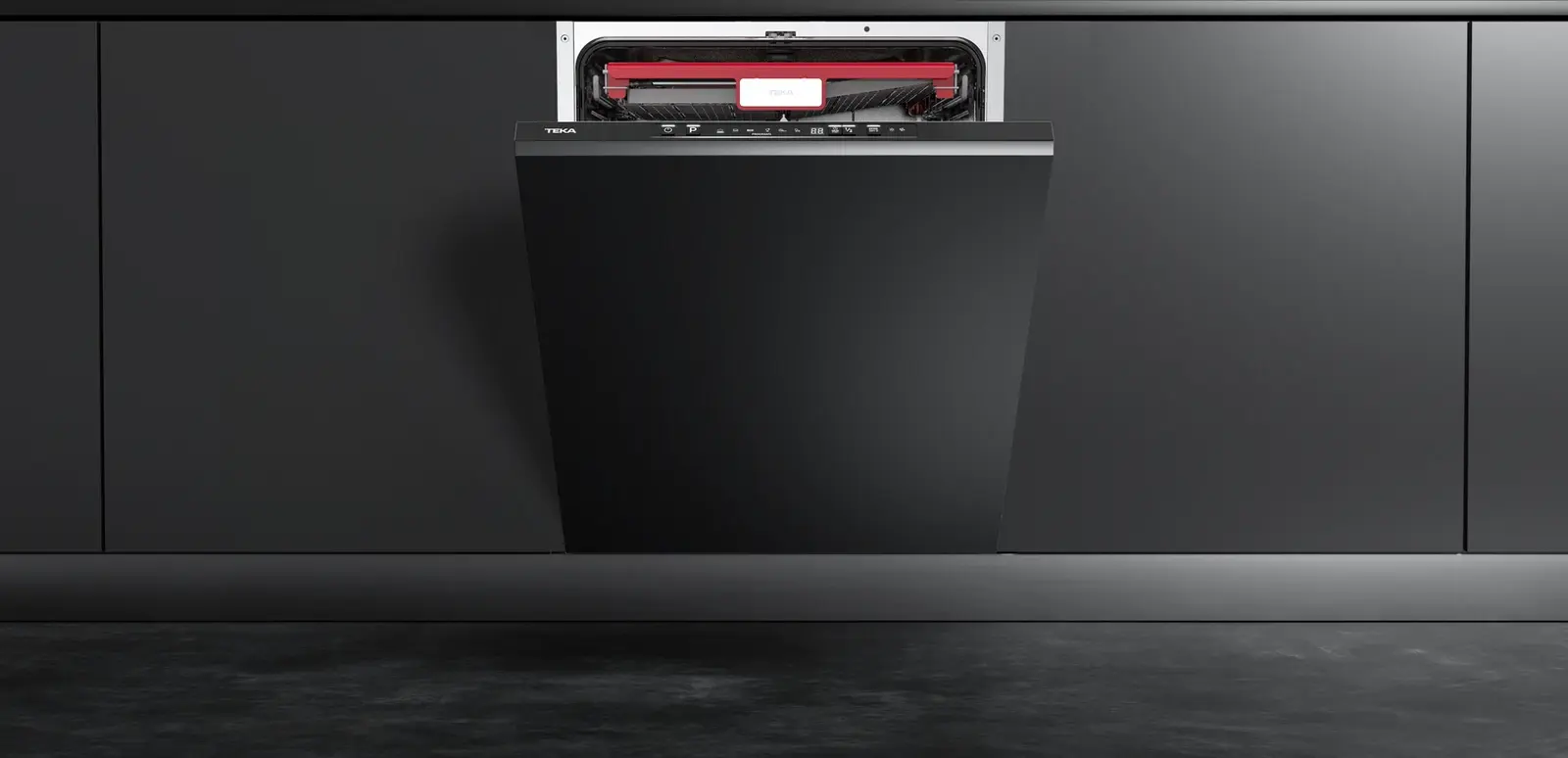 Teka DFI 46760 Fully Integrated Dishwasher, 60 cm, 14 Place Settings, Premium Dry Automatic Door Opening, MultiFlex Cutlery Tray, Aqua Stop, Class D