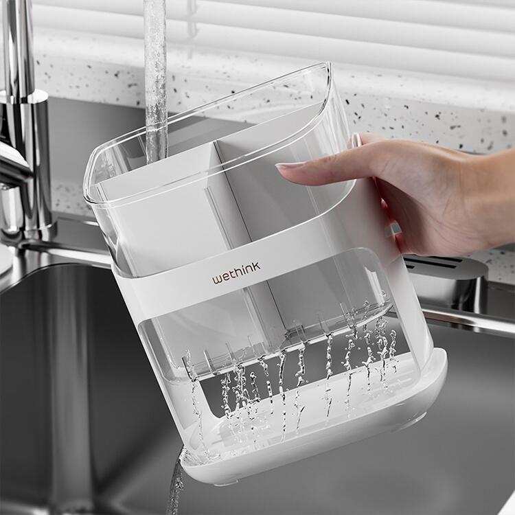Modern Plastic Hygienic Kitchen Cutlery Organizer