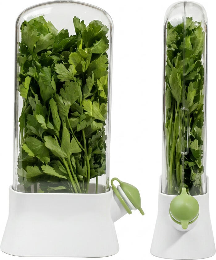 Prepara Herb Savor Pod 2.0, 887ml Airtight Herb Storage Container, White BPA-Free Plastic, 28.7 x 8.1 cm
