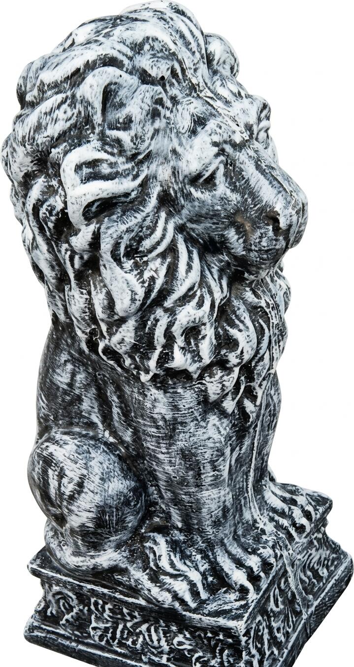 Plastic Mold for Decorative Lion Statue, 600mm Height, Casting Form for Concrete and Plaster, Sitting Lion Design on Decorative Base, Decorative Lion Mold