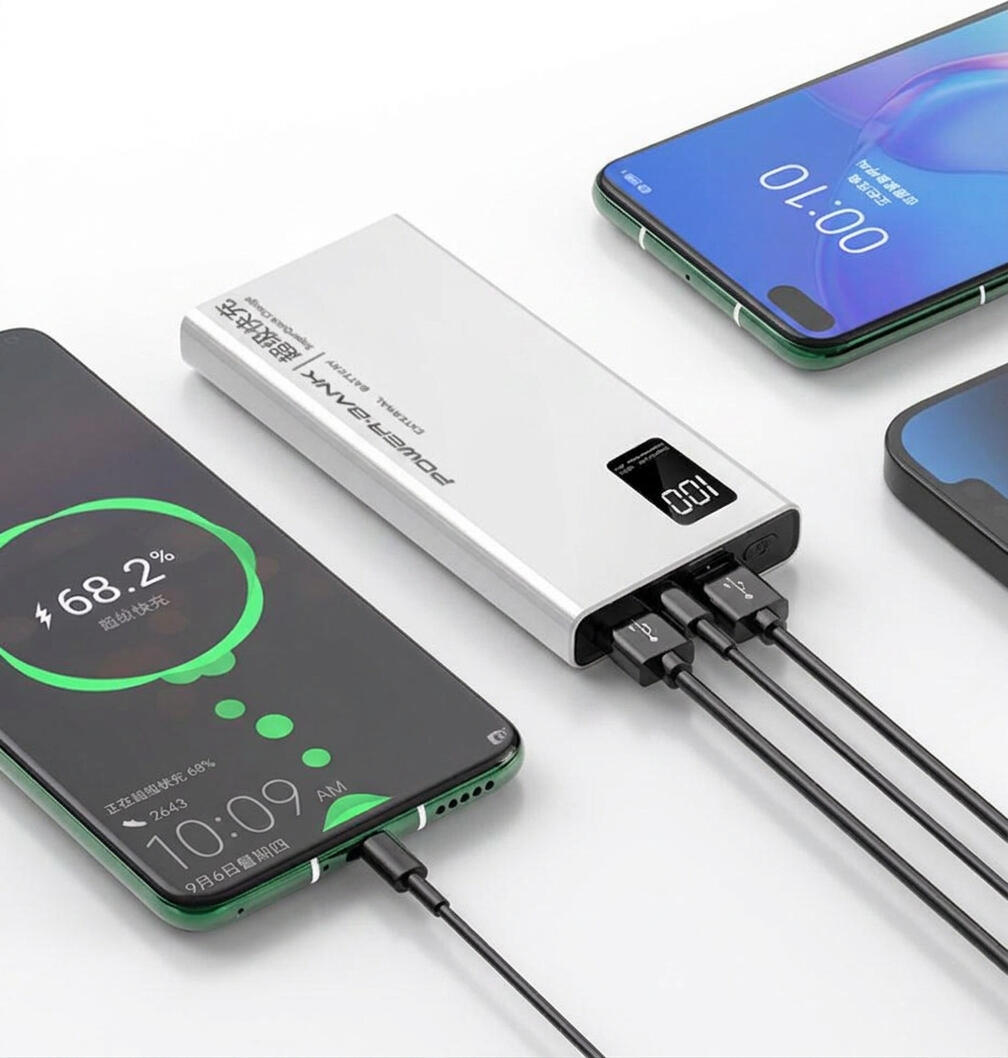 Caiye CY-K8 Power Bank 22.5W Fast Charging PD 20W, USB-C & Dual USB-A QC 3.0, External Battery with LED Indicator, Universal Compatibility