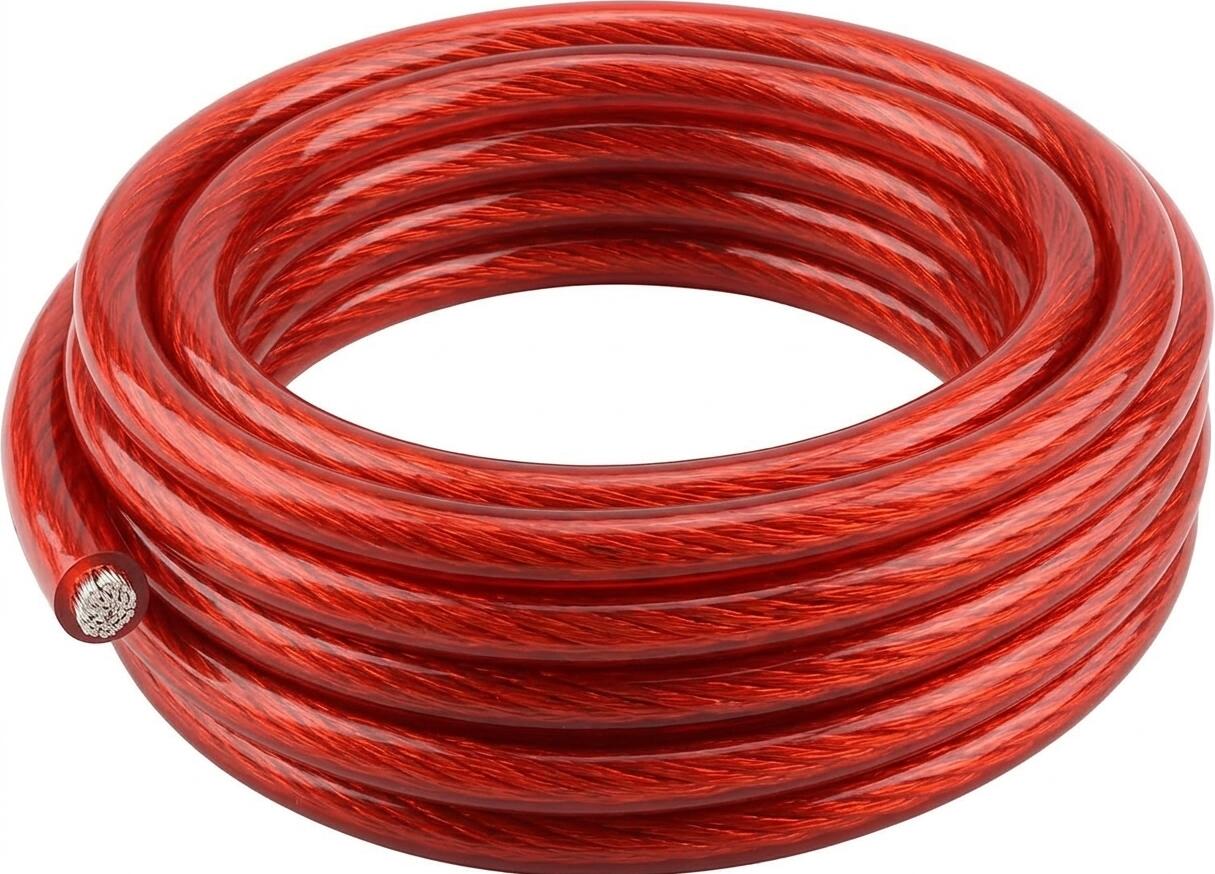 VASTONE 4GA Car Amplifier Power Cable, 21.2 mm² High-Purity Electrical Copper Wire, Low Resistance High Conductivity Automotive Audio Cable