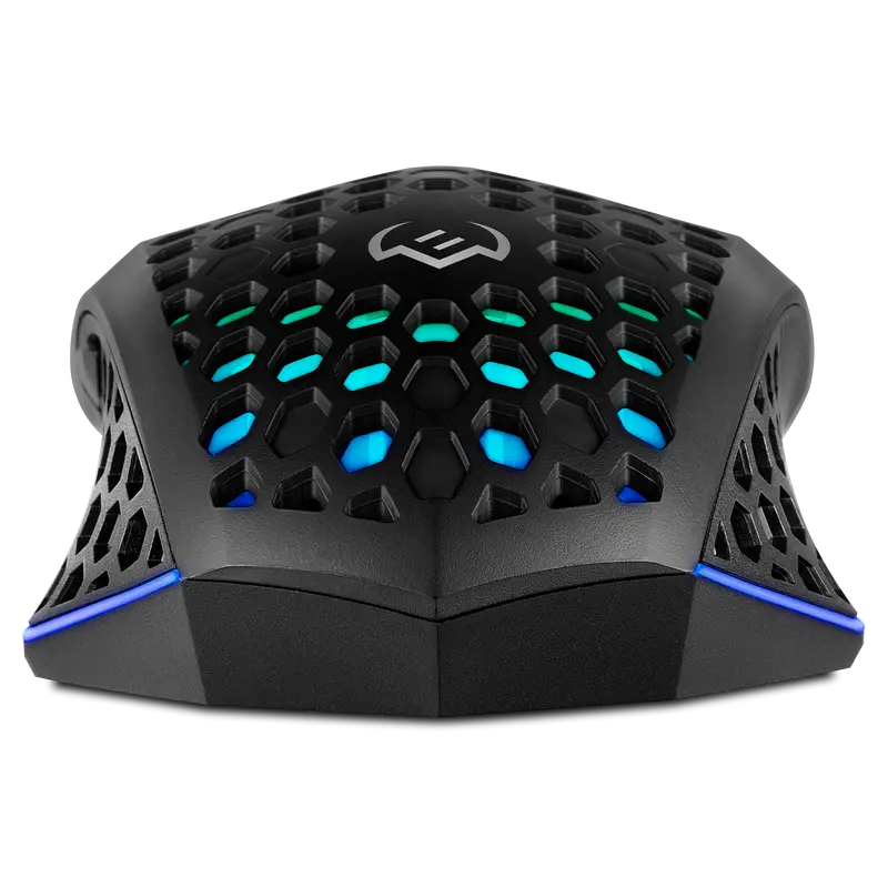Беспроводная игровая мышь SVEN RX-G940W, бесшумные кнопки, сотовый корпус, RGB, 3600 DPI, 7 кнопок, 2.4ГГц, аккумуляторная