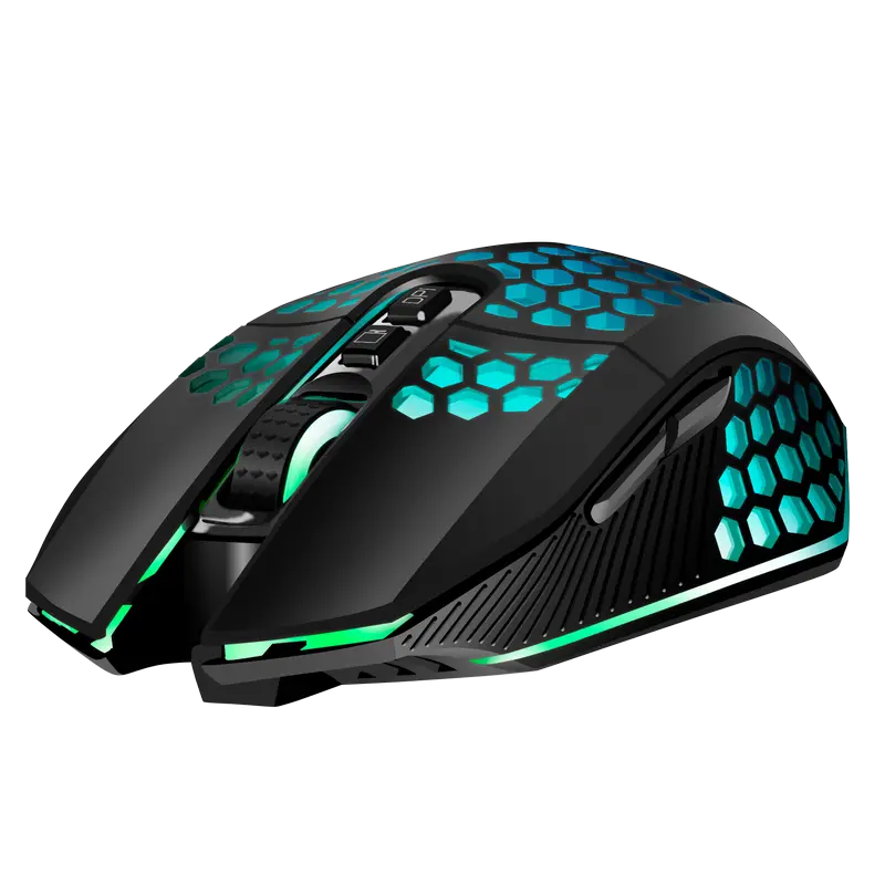 Беспроводная игровая мышь SVEN RX-G940W, бесшумные кнопки, сотовый корпус, RGB, 3600 DPI, 7 кнопок, 2.4ГГц, аккумуляторная
