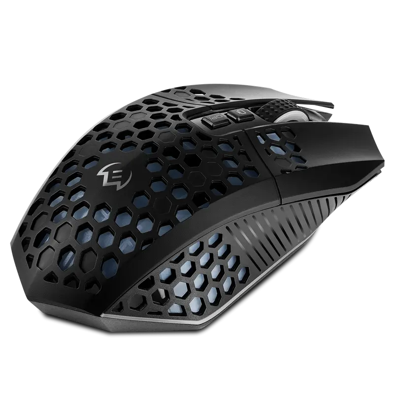 Беспроводная игровая мышь SVEN RX-G940W, бесшумные кнопки, сотовый корпус, RGB, 3600 DPI, 7 кнопок, 2.4ГГц, аккумуляторная
