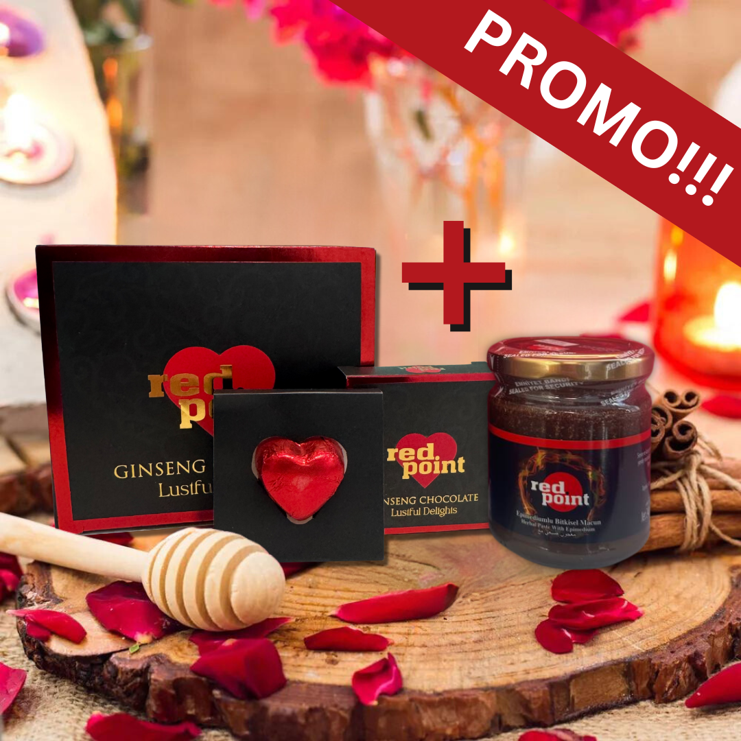 Red Point Honey Herbal Mixed Paste 240g for Male Performance, Epimedium and Ginseng Formula with Gift Aphrodisiac Chocolate