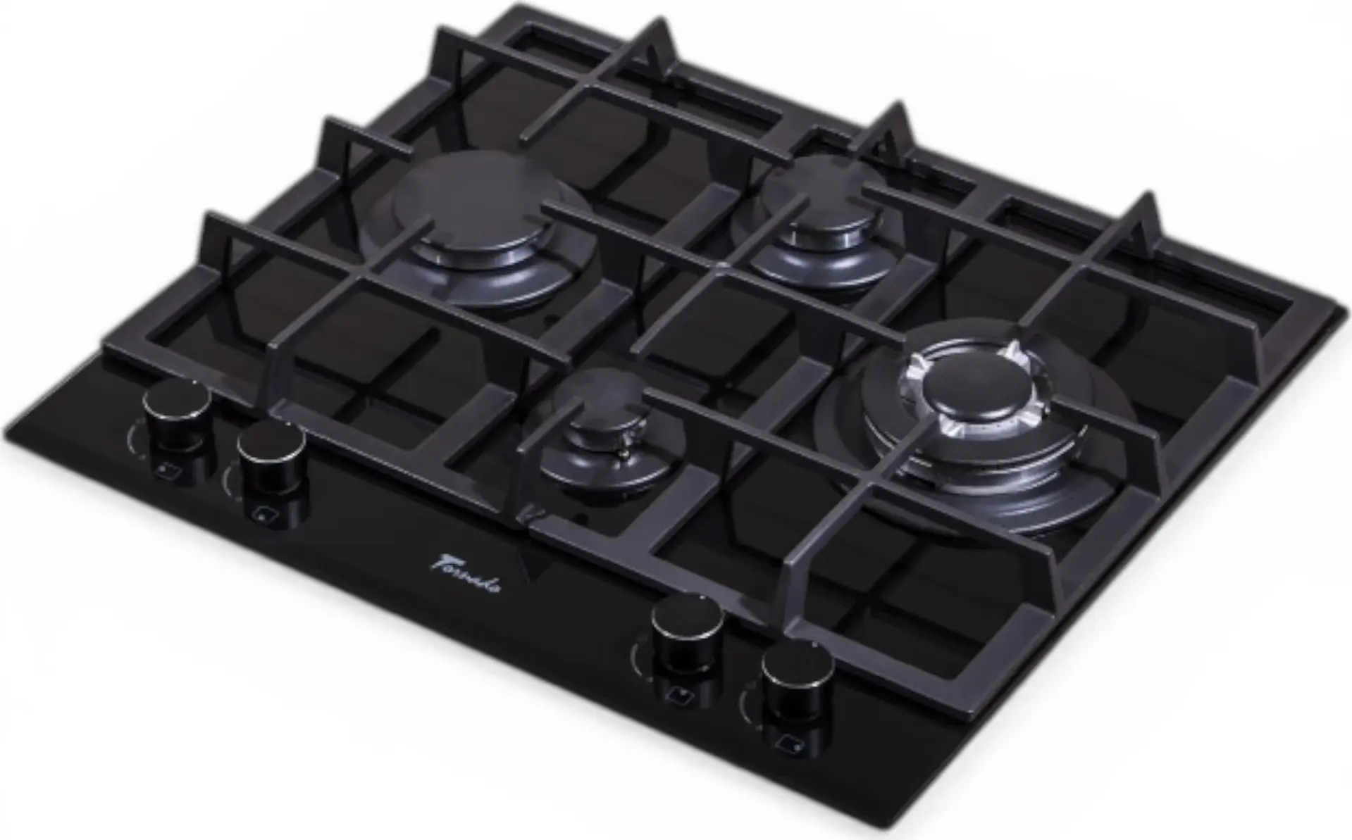 Tornado TR4020HM ROMB 60cm Built-in Gas Hob, 4 Burners with WOK, Tempered Glass, Cast Iron Grates, Auto Gas Shut-off, Mechanical Knobs