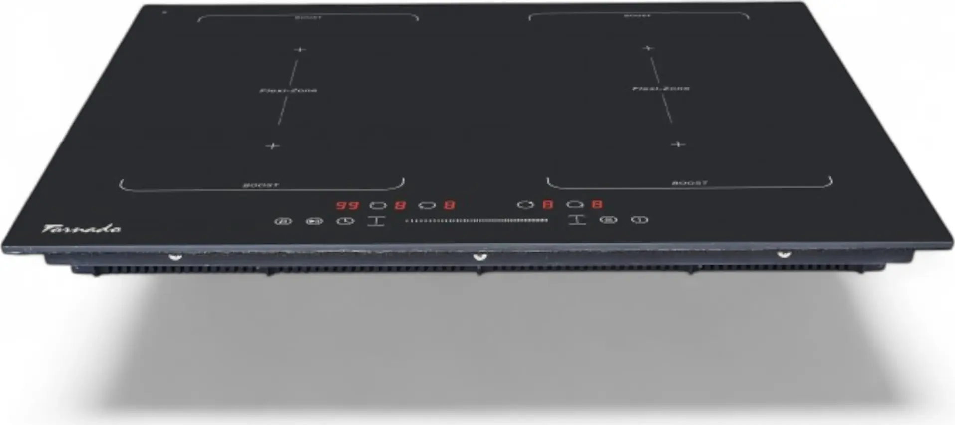 Plita Incorporabila Inductie Tornado GTR-IF7009EBFF, 7000W, 4 Zone de Gatit, 2 Zone Flexibile, Control Touch Slider, Functie Boost, Sticla Neagra