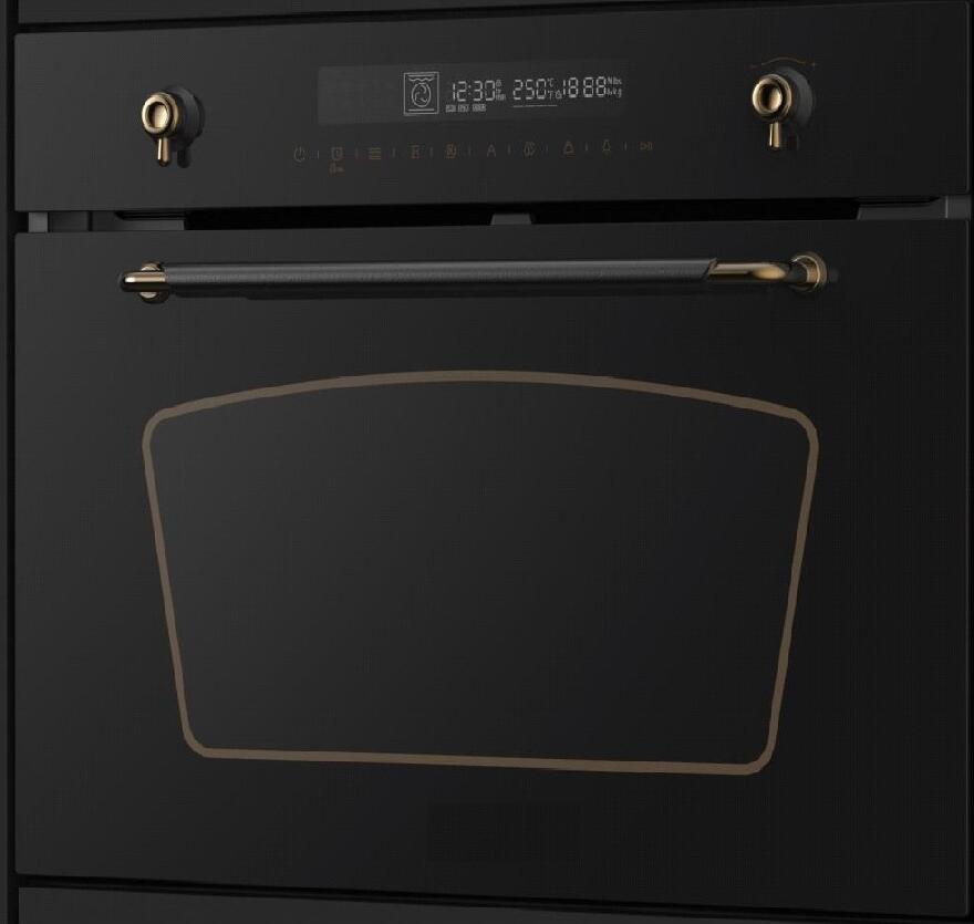 Tornado TRUST 71G3-S13F Built-in Electric Oven, 71L, 13 Functions, Retro Design, LCD Touch, 3D Convection, Triple Glass Door, Energy Class A+