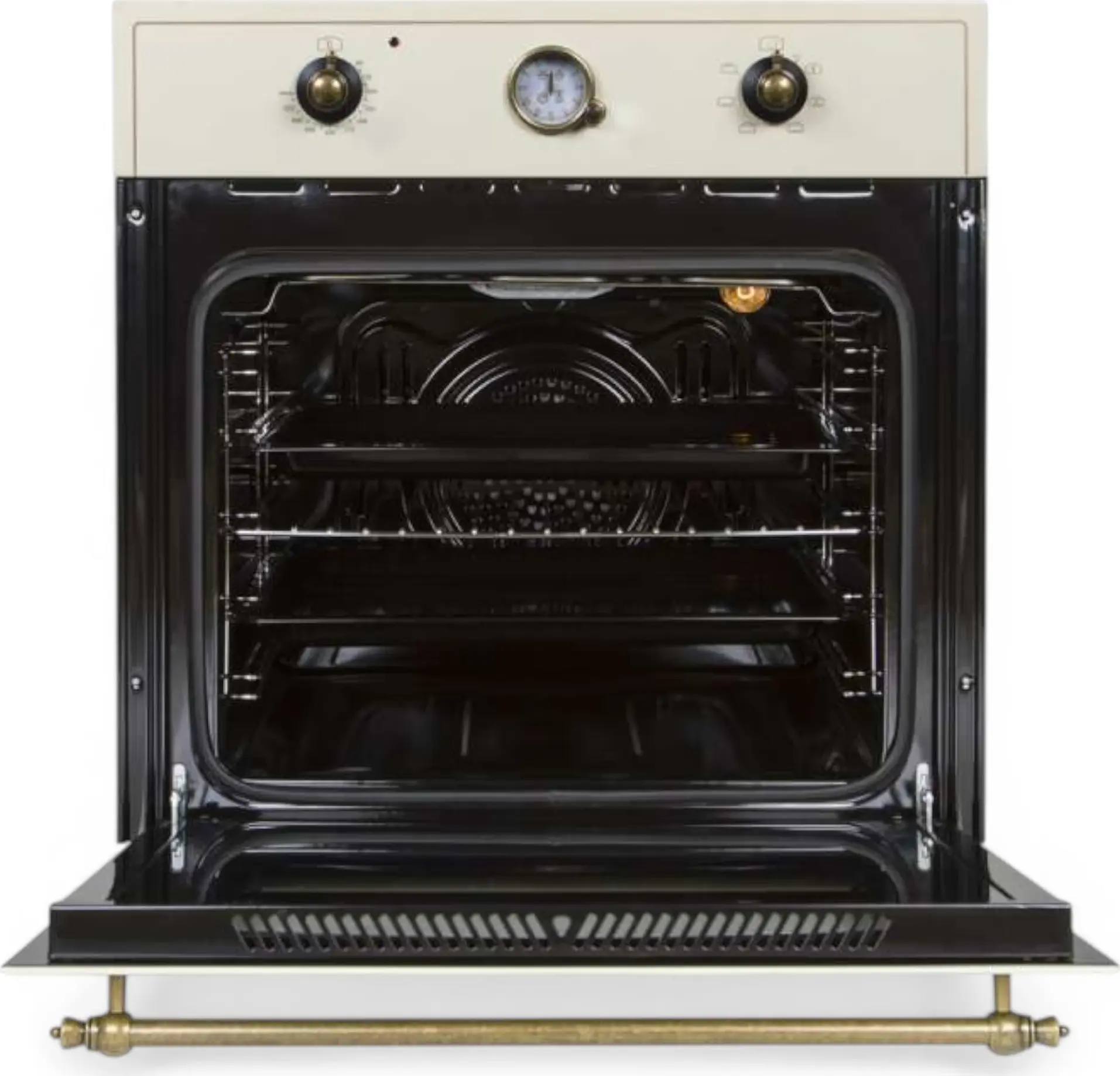 Tornado TRC-6MRU Clock 900 IV Built-in Electric Oven, 65L, 6 Functions, Convection, Grill, Analog Timer, Energy Class A, Ivory