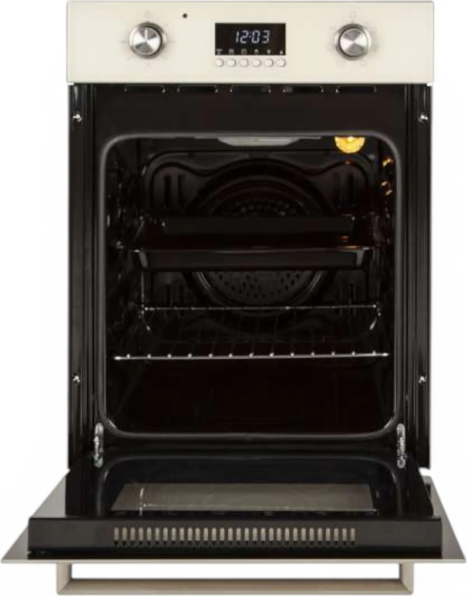 Tornado TRC-456D Built-in Electric Oven, 45cm Slim, 52L, 6 Functions, Convection, Grill, LCD Timer, Energy Class A, Cream